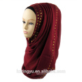 Fashion New Pattern whosale women plain stone diamond hot stylish muslim hijab